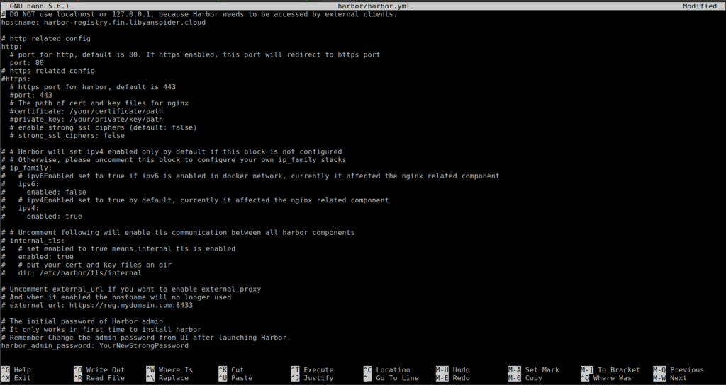 Image 4: Editing the harbor.yml file.