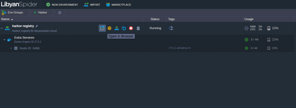 Image 6: showing the open in browser option.